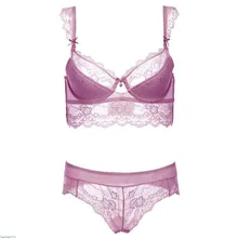 CR сексуальное нижнее белье, кружевной бюстгальтер набор A~ D сексуальный бюстгальтер комплект кружевное нижнее белье регулируемая тонкая чашка комплект нижнего белья фланг широкий