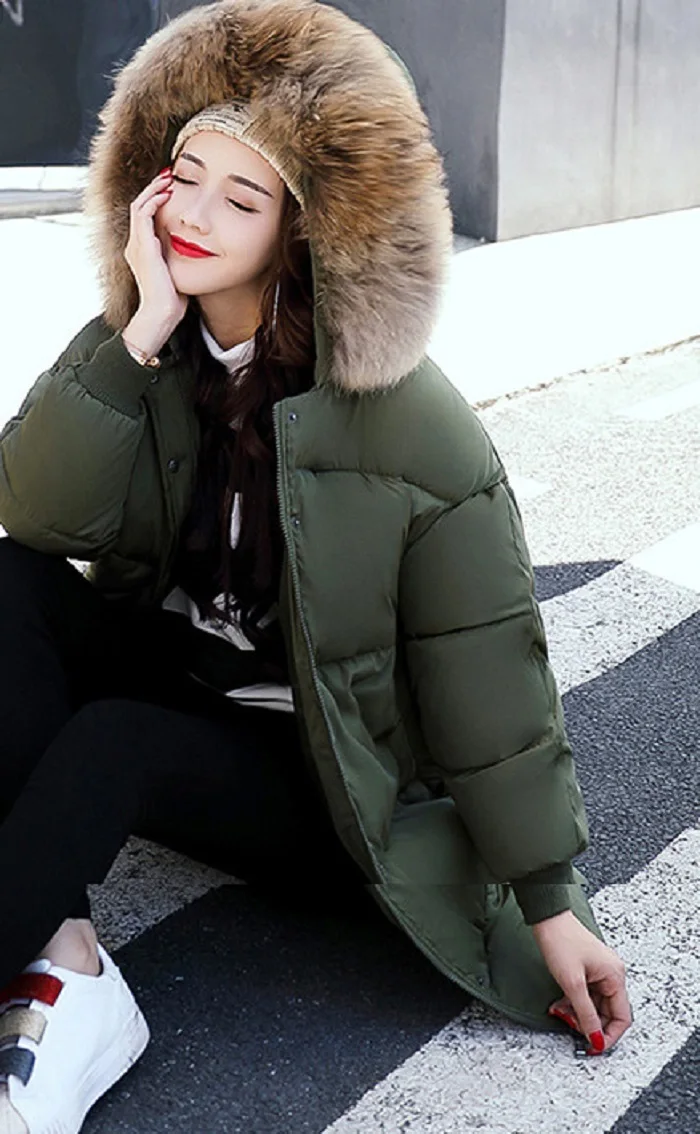 2017 winter hot sales hooded  jacket women clothing cotton + size 3 xl warm coats street fashion wind coat  women+19