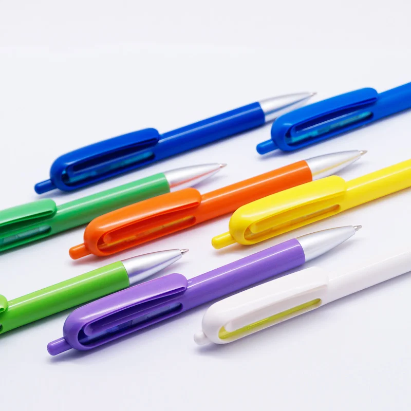 10 шт./лот, пластиковая шариковая ручка, образец дизайна, 1,0 мм, Шариковая заправка