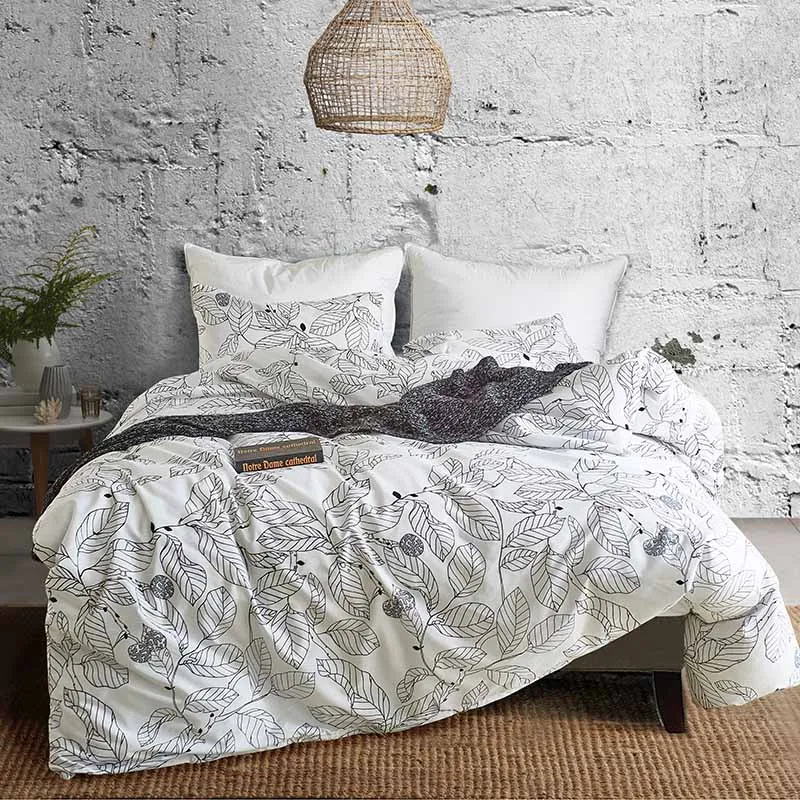 Микрофибра Постельное белье в богемном стиле Стиль King queen Twin Размеры красочные кровать пододеяльник, наволочки для подушек, 3 шт./компл. домашний текстиль - Цвет: White
