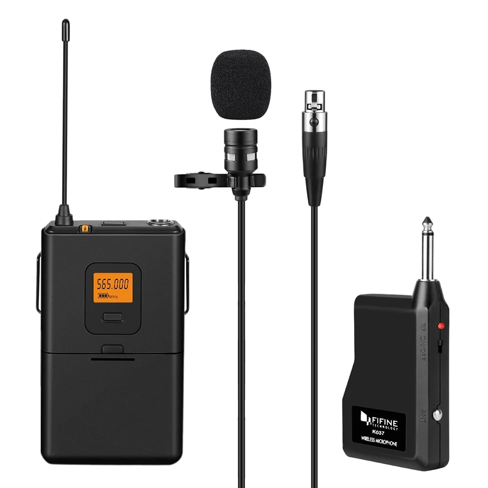 2018 FIFINE M03 U Segment Wireless Lavalier Microphone Vocal Lapel Clip 