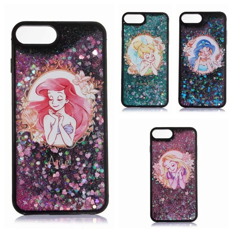 Glitter cartoon disneys Alice in Wonderland Mermaid Phone case For