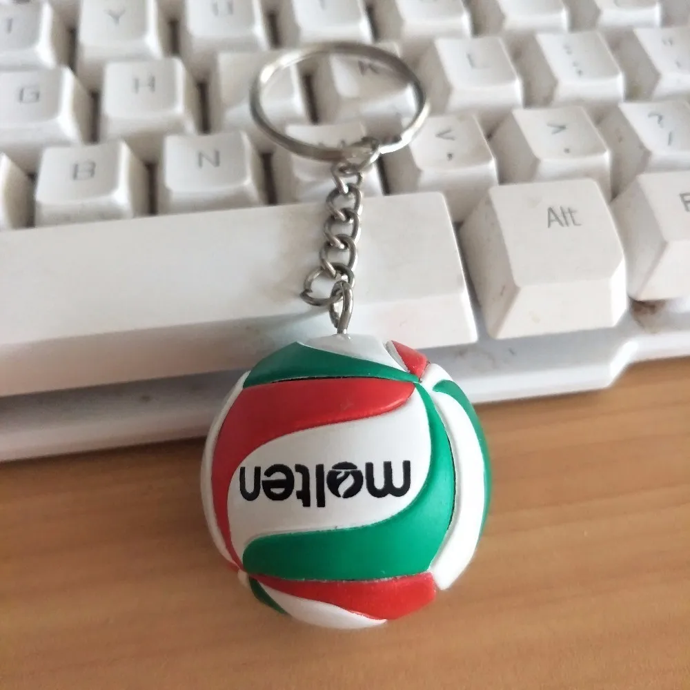 3.8cm Womens Beach Volleyball Key Holder Chain Key Ring Business Gifts