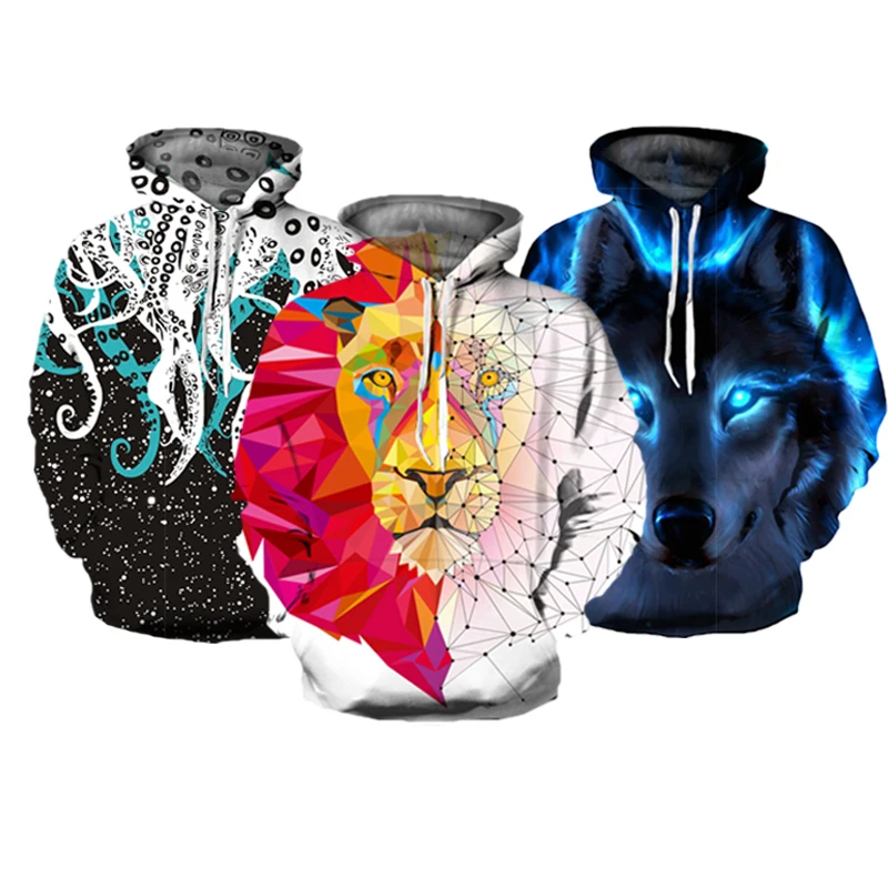 

Boys Girls Print 3D lion Pullover Children peculiar Hoodie boys Harajuku Sweatshirts kids Long Sleeve T-shirts Sportwear Tops