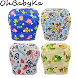 Ohbabyka Детские купальники нижнее белье детские плавающие подгузники многоразовые один размер, Регулируемый Детский бассейн тренировочный