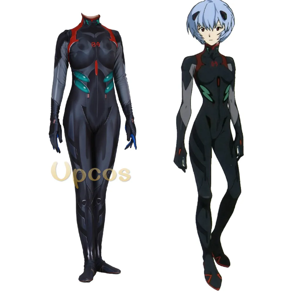 Rei Ayanami Neon Genesis Evangelion Lycra Zentai 3.0 Bodysuit plugsuit Halloween Cosplay costume Party suit |