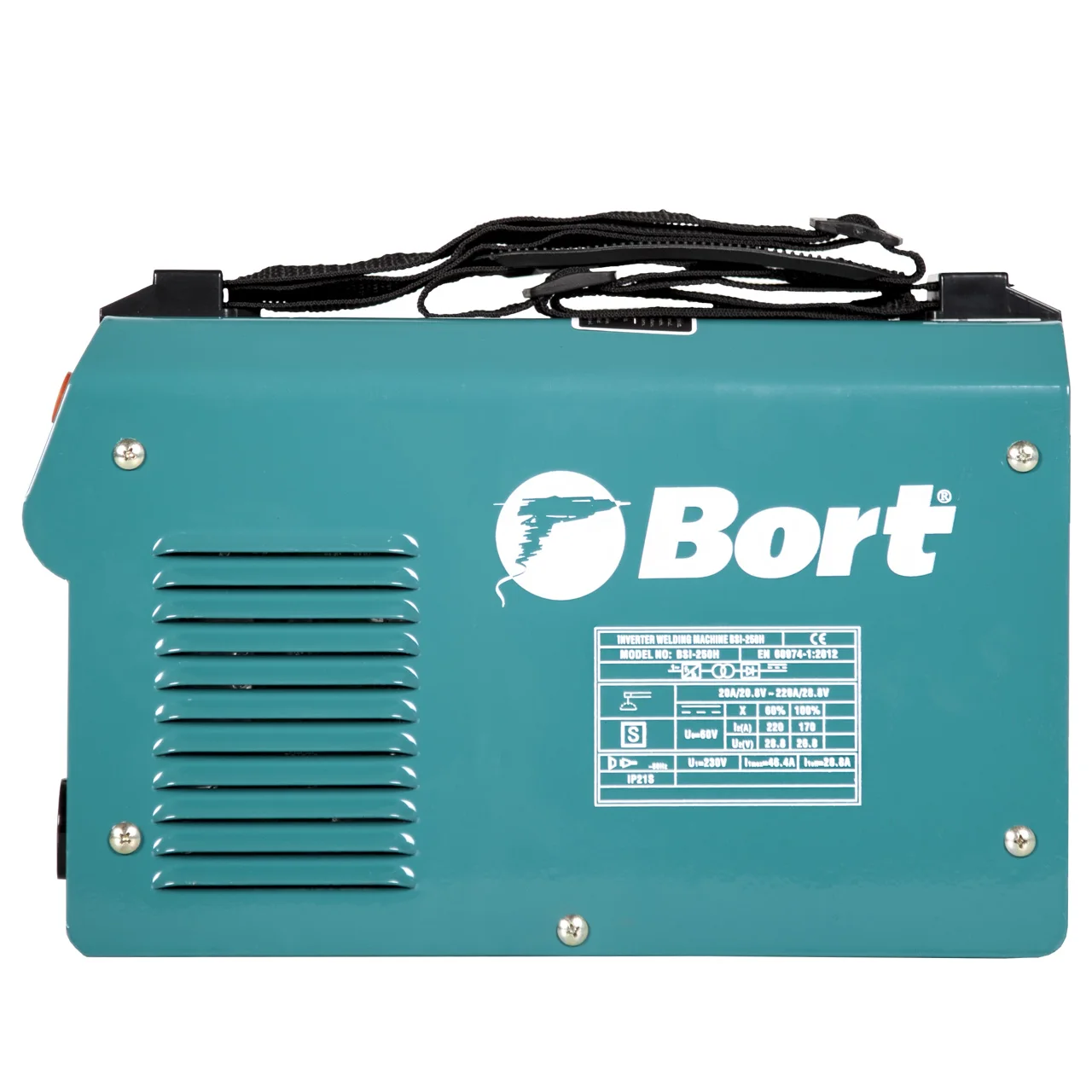 Аппарат сварочный инверторный Bort BSI-250H (Диапазон тока 10-220А, мощность 7100Вт, электроды толщиной до 5 мм, сварачная маска)