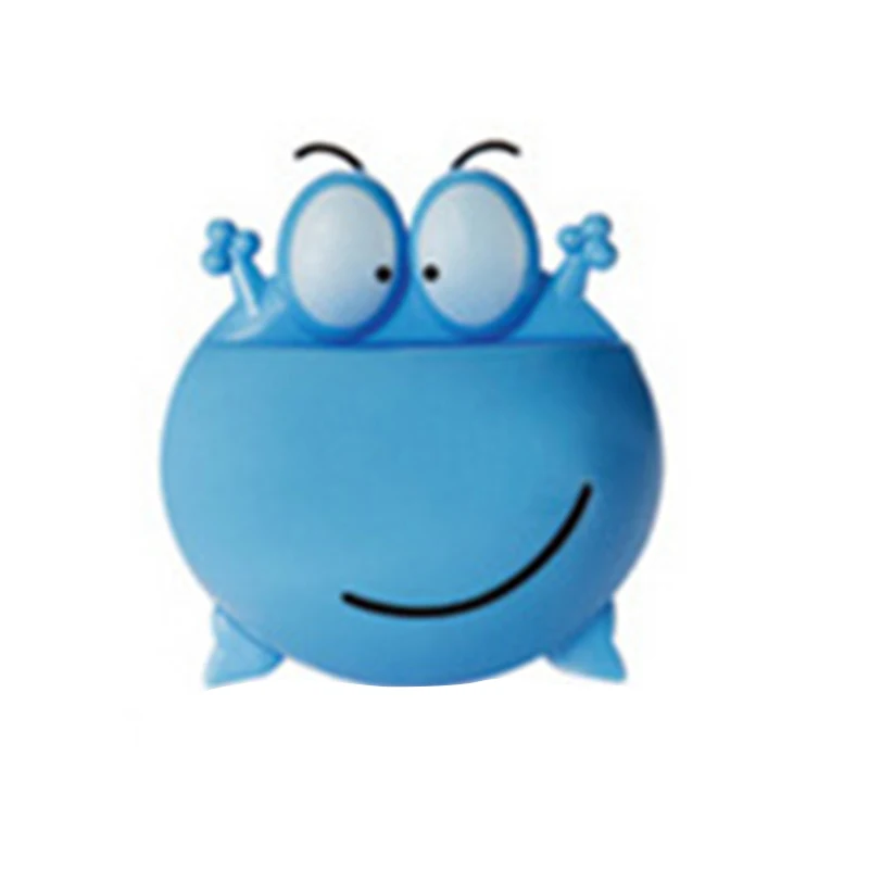LASPERAL 1 шт. держатель для зубной щетки с присоской из мультфильма настенная присоска крючок зубная щетка стеллаж для хранения детский домашний декор органайзер для ванной комнаты - Цвет: Frog Blue