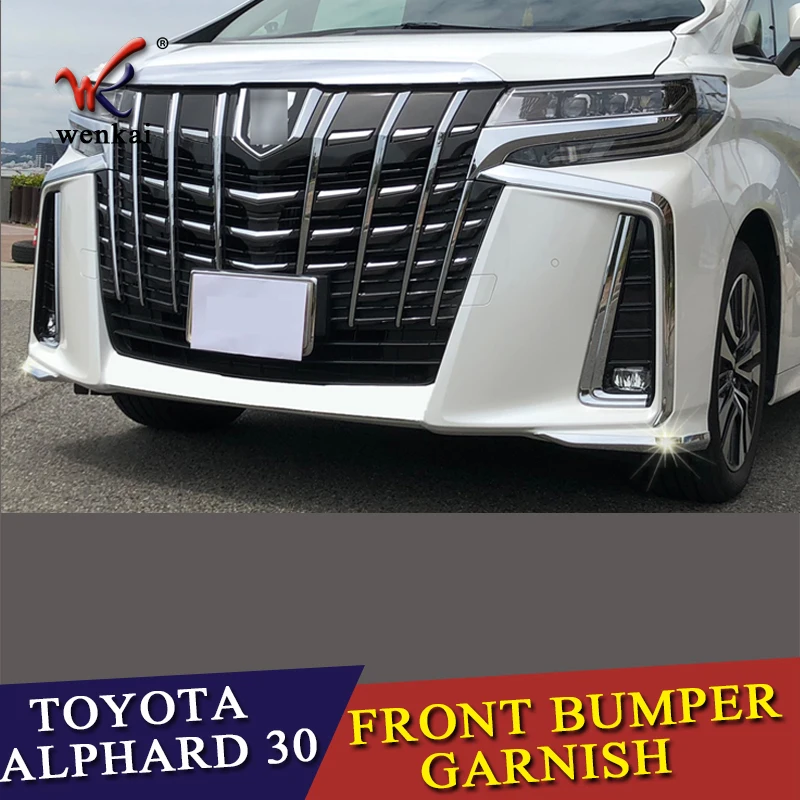 Хромированный корпус переднего бампера из АБС пластика для Toyota Alphard 30 2018