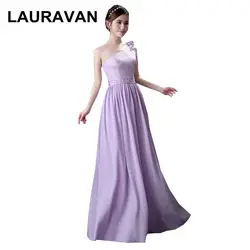 Lilac lace 6 видов стилей Онлайн Милая длиной до пола; шифоновое платье для подружки невесты длинное платье на одно плечо платье Свадебная