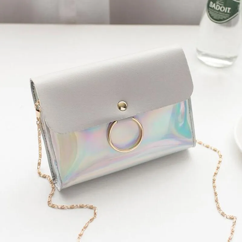 

Bags For Women 2019 Mini Laser Chain Shoulder Bag Fashion Messenger Mobile Phone Bag Small Square Package Women Handbag