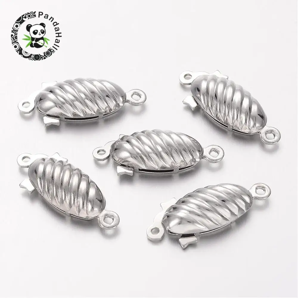 50Sets Oval Brass Fishhook Clasps Nickel Free Metal Jewelry Findings for DIY, 22x9x5mm, hole: 2mm photo