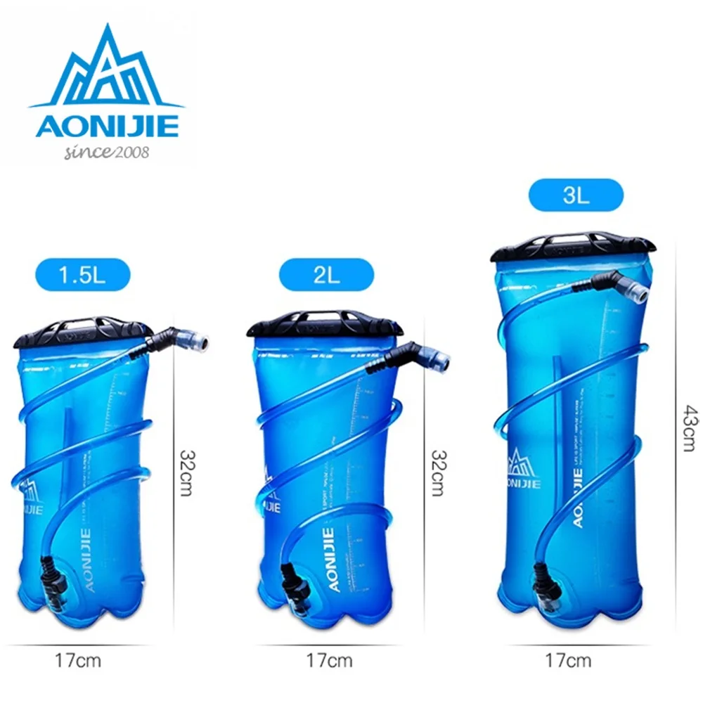 AONIJIE SD16 мягкий резервуар воды мочевого пузыря гидратации пакет хранения воды BPA бесплатно-1.5L 2L 3L бег гидратации жилет рюкзак
