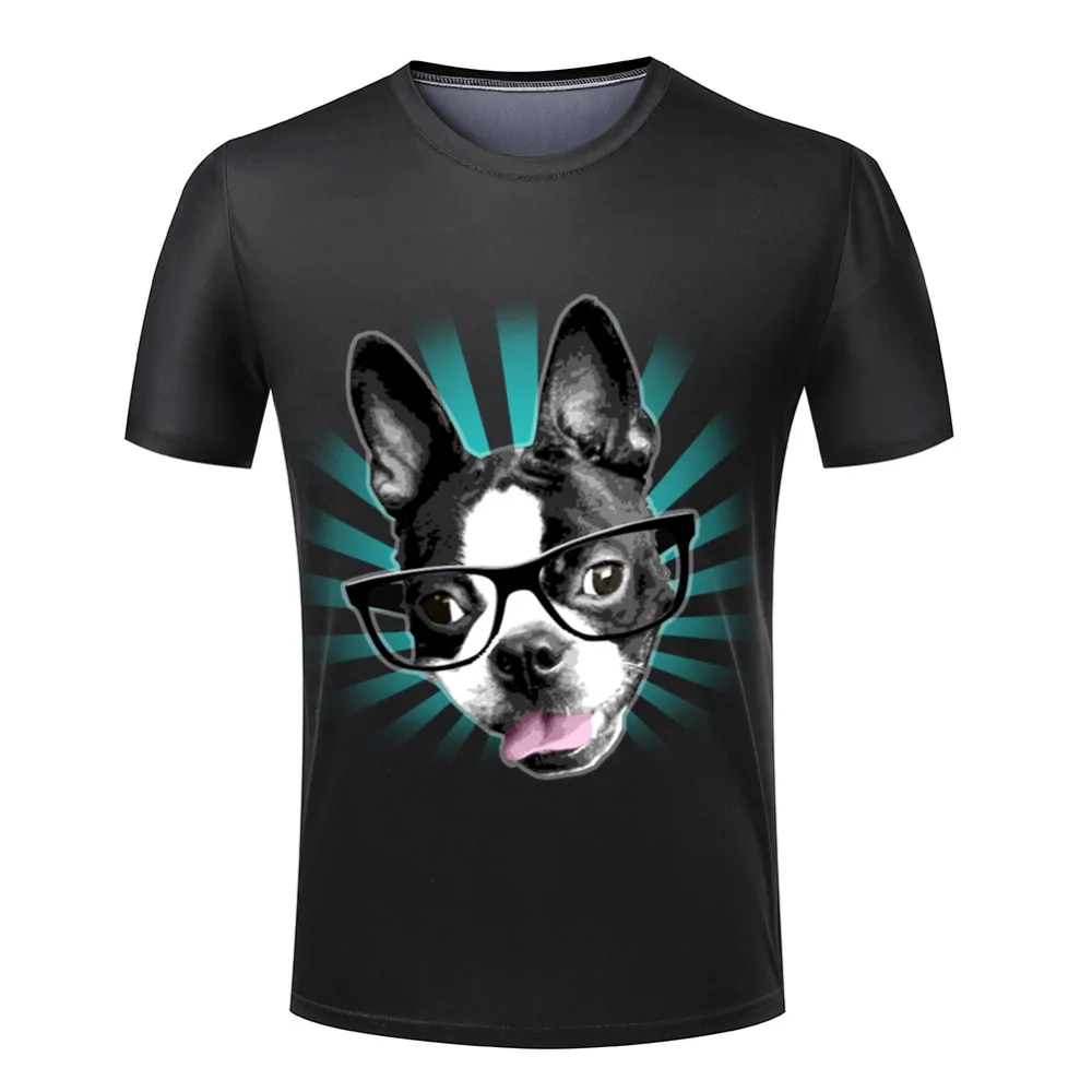 New Style Mens Boston Dog Terrier Tshirts Man Hipster T Shirt Top Slim