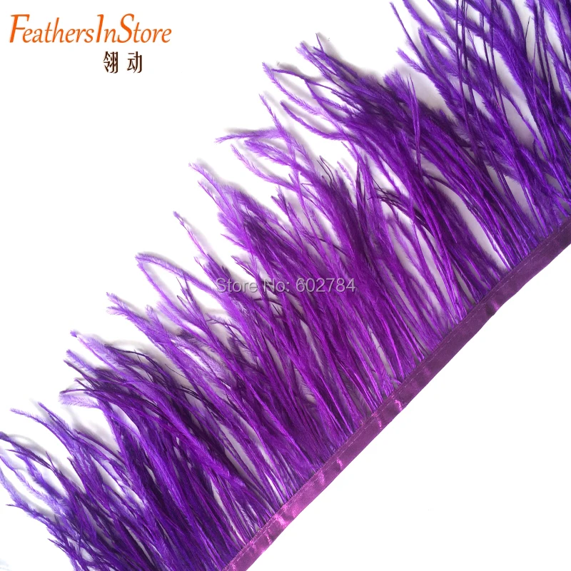 

Wholesale Beautiful High Quality Ostrich Feather Ribbon 13-15cm Length Trims For Dress/Craft Supplies
