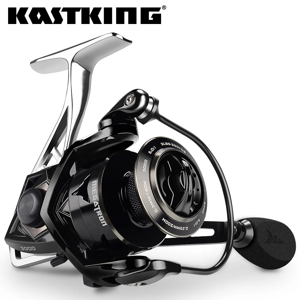 

KastKing Megatron New Water Resistant Carbon Drag Spinning Reel with Large Spool 21KG Max Drag Saltwater Spinning Fishing Reel