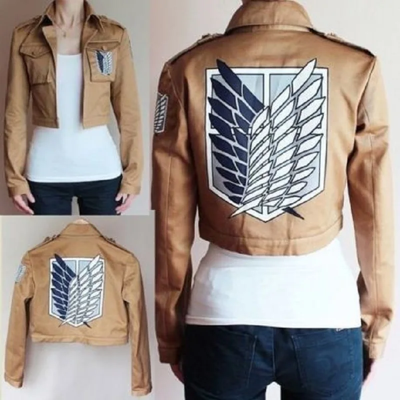 

Attack on Titan Jacket cosplay mikasa Halloween Costume for women men Shingeki no Kyojin Coat survey corps Plus Size Anime