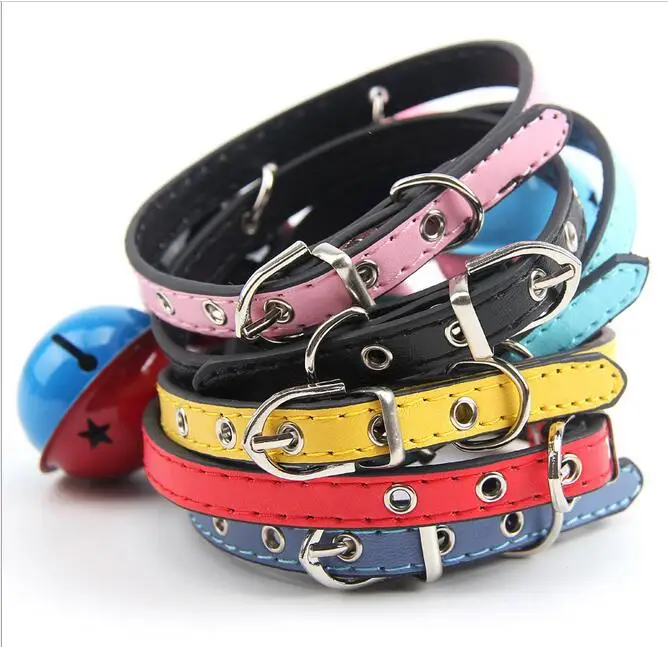 1.0x30cm Adjustable Comfortable Dog Personalized Collar With Bell &Strong Buckle For Small