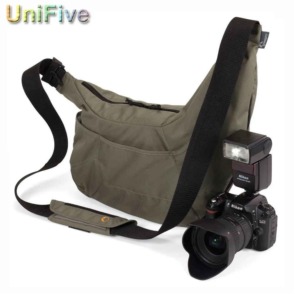 Black/Gray Lowepro Passport Sling SLR camera bag Travel Bag shoulder camera bag-in Camera/Video ...