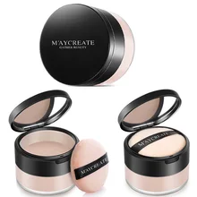 3 цвета, гладкая рассыпчатая пудра для макияжа, прозрачная отделочная пудра, водостойкая Косметическая пуховка для отделки лица, установка с пуховкой