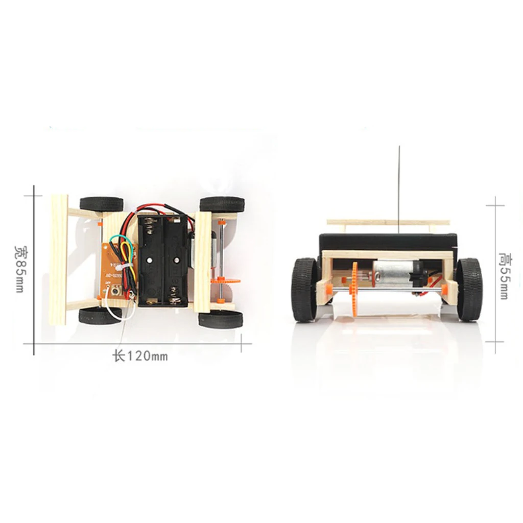   Interests Raising Physics Teaching Tool Remote Control Motor Car Model - Hands On Working Kit Smart Toy of IQ Training