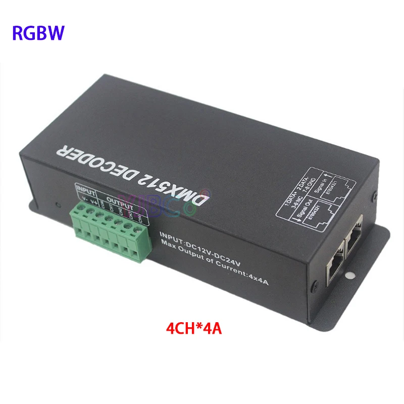 DC12V ~ 24 V RGB RGBW 3CH 4CH DMX512 декодер с цифровым дисплеем DMX к PWM 3CH * 8A 4CH * 4A светодиодный затемнитель