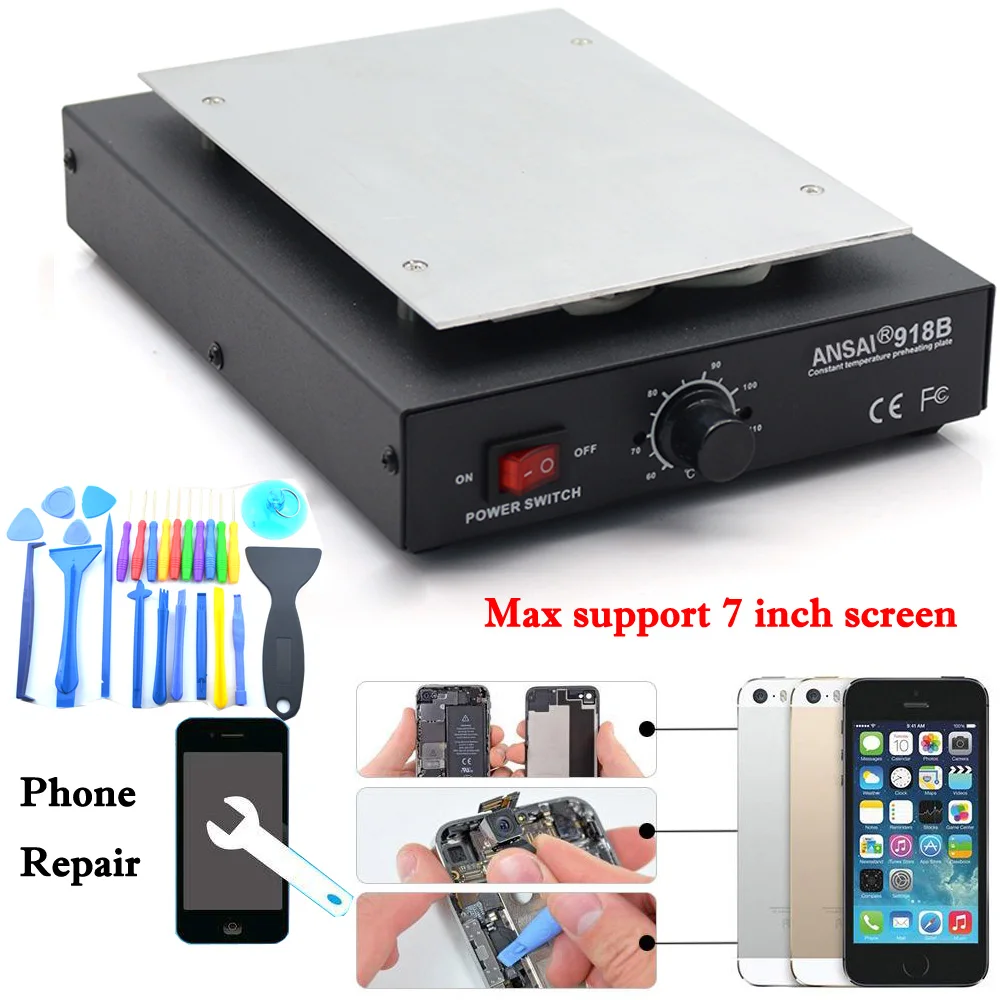 LCD Screen Separator Heating Platform 110V US 220V EU Plate Glass