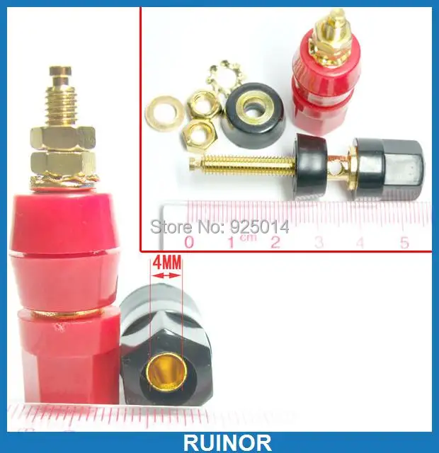

20X Gold plating Binding Post FOR 4MM Banana plug socket Power amplifier Speaker