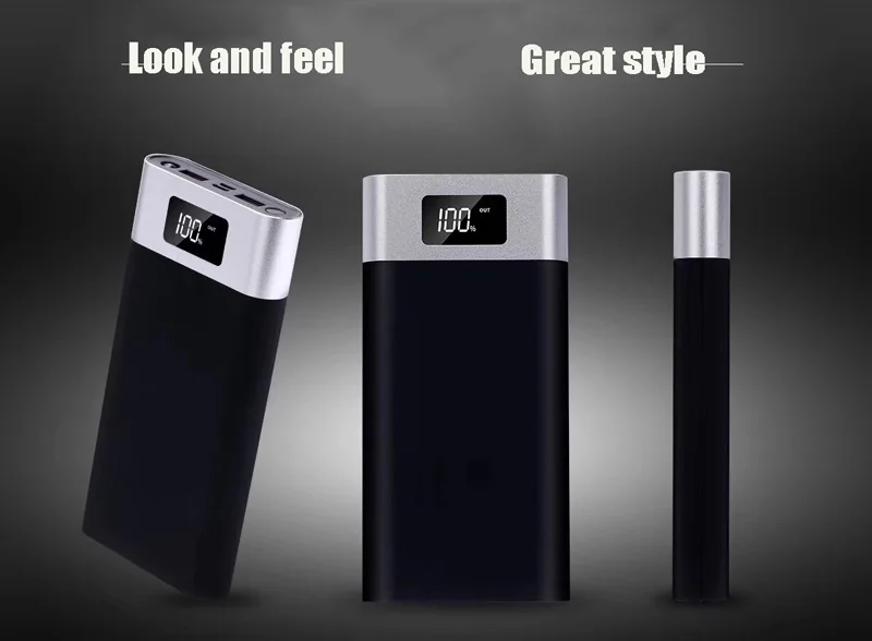 Новый 20800 mA-8400mA Smart Дисплей Зарядка сокровище светодиодный Dual USB Выход металлический корпус мобильного телефона