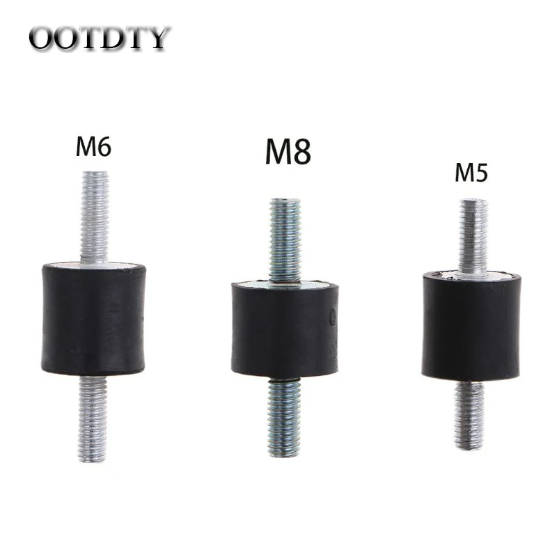 OOTDTY M5/M6/M8 резиновое Крепление амортизатор с двойной наружной резьбой