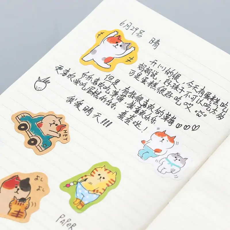 30 шт/пакет Kawaii милый кот блокнот Сделай Сам Скрапбукинг дневник календарь