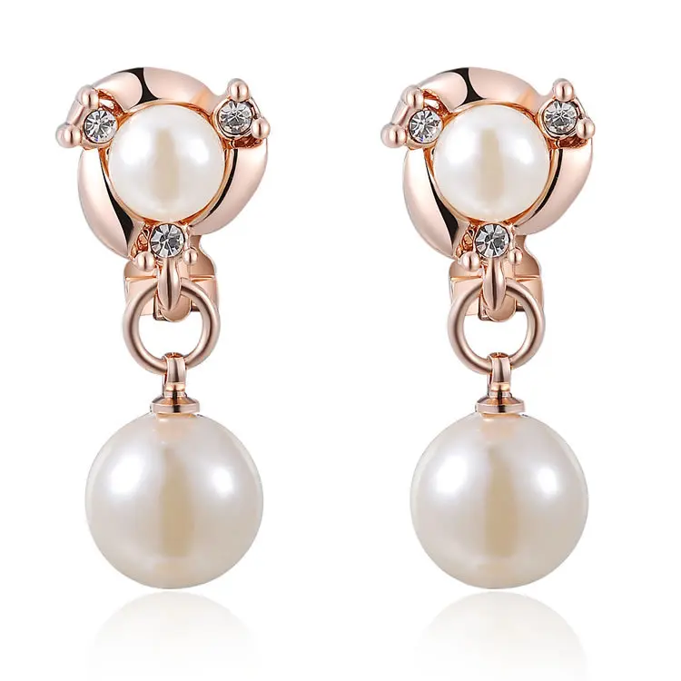 ROXI 2014 infinity Fashion18k rose gold water drop Diamond created Stud Earrings charms jewelry Women free shipping | Украшения и