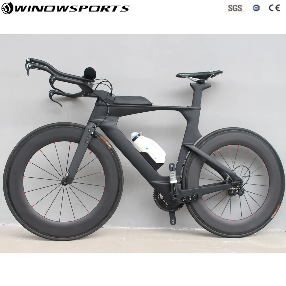 Chinese complete carbon time trial bicycle full triathlon TT bike 22 speed Aero carbon tt bicycle bike frame 48/51/54cm