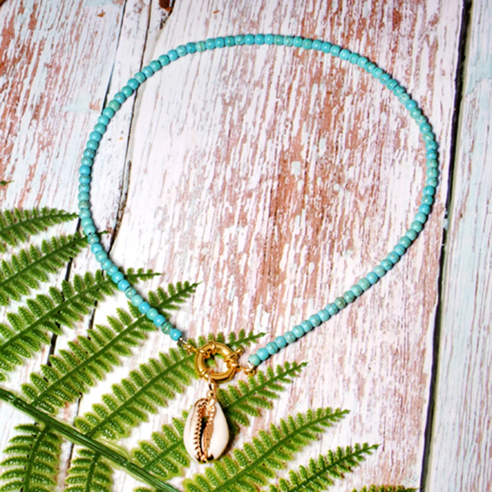 

Colorful Seed Beads Choker for Women Fashion Trendy Bohemian Summer Chic Female Cowrie Shell Necklace Accessories