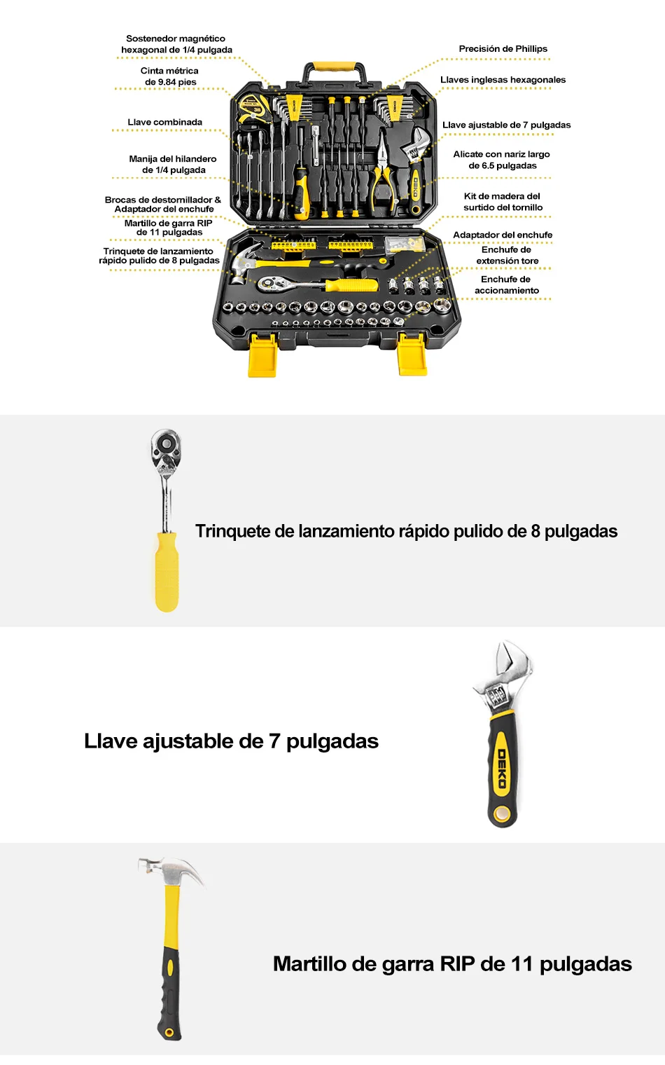 Maletin de herramientas con 128 utensilios de trabajo