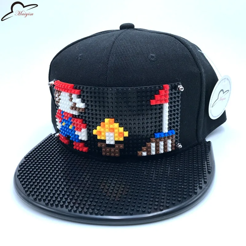 Модная Снэпбэк Кепка в стиле Super Mario с мозаикой по индивидуальному заказу сделай
