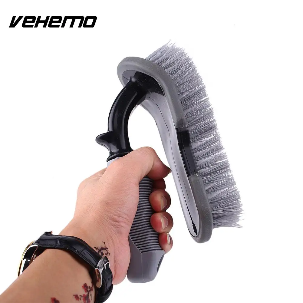 U Type Handheld Brush Car Tire Rim Carpet Dust Dirt Wash Cleaning Scrub