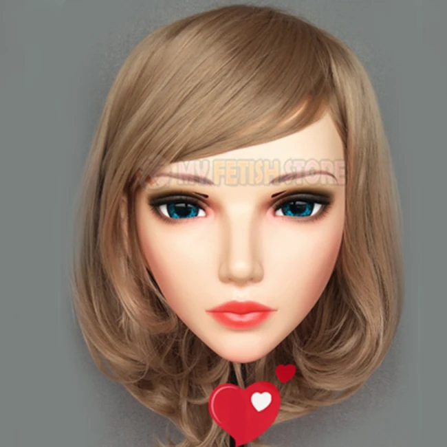 (Sha 03) Женская милая девочка каучуковые полуголовы Kigurumi BJD Eyes Crossdress Косплей