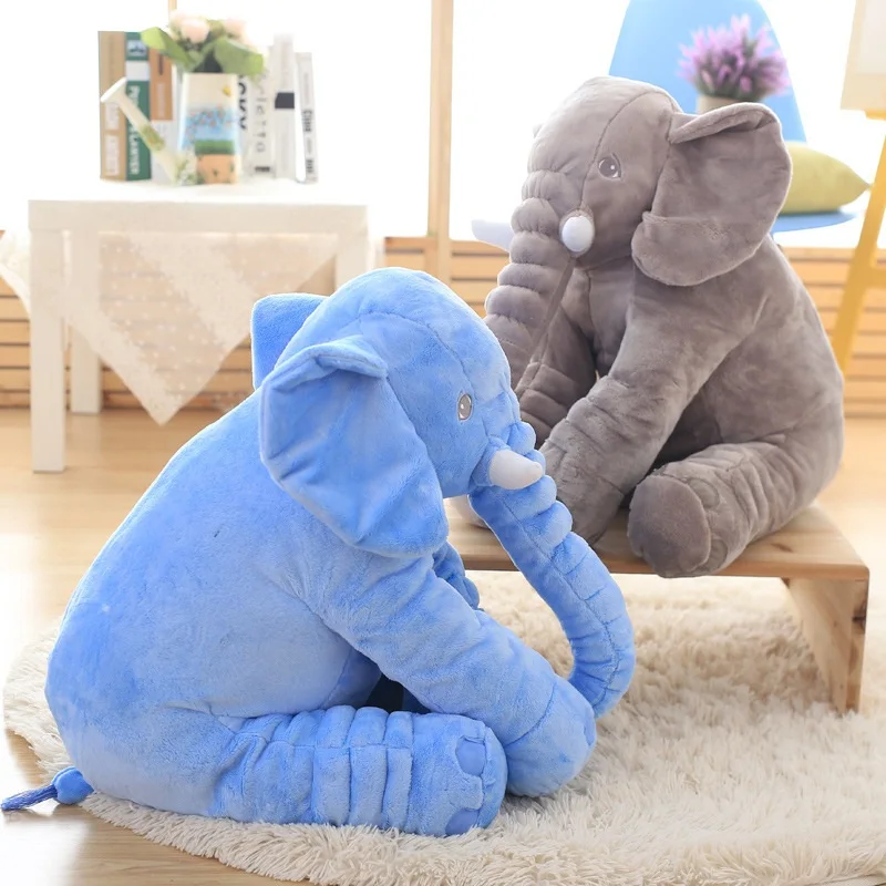 New 40cm 60cm 3colors Hot Stuffed Animals Plush oys With Sleeping Elephant Pillow Comforting Doll Birthday Gift Boys Girls Kids New 40cm 60cm 3colors Hot Stuffed Animals Plush oys With Sleeping Elephant Pillow Comforting Doll Birthday Gift Boys Girls Kids