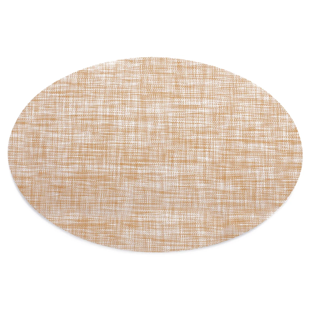 

Dining Table Mat Home Decoration Kitchen European Style Restaurants PVC Placemat Oval Shape Anti Slip Non Toxic Heat Insulation