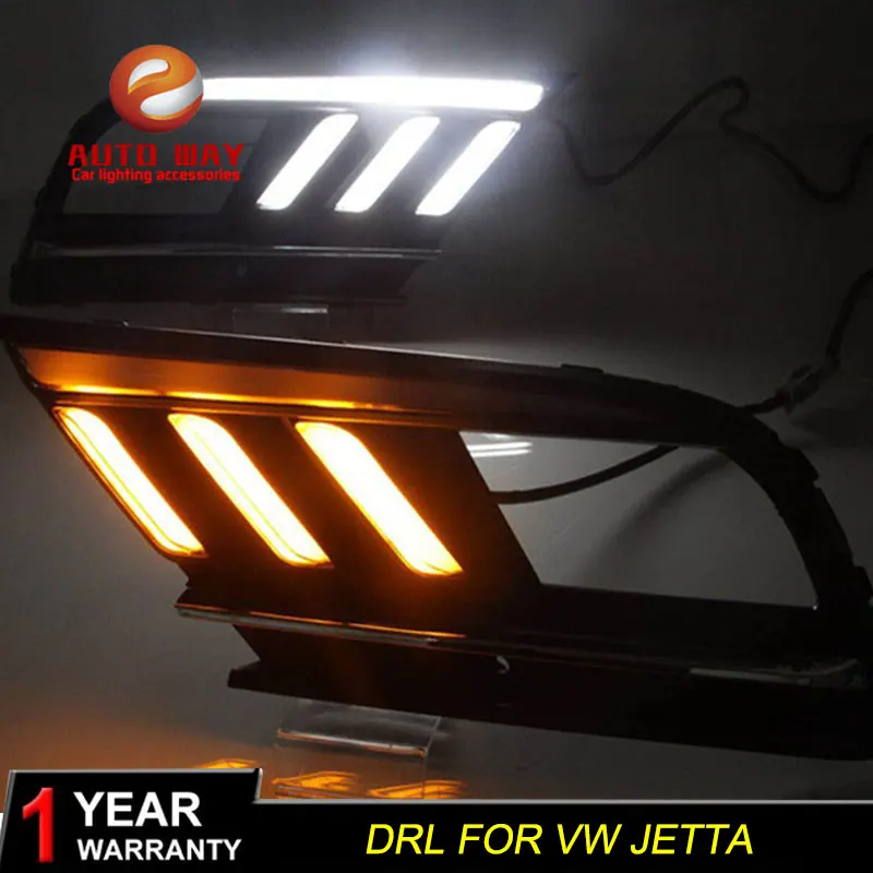 12 в 6000 К светодиодный DRL Дневной ходовой светильник чехол для VW Jetta- противотуманная фара рамка VW Jetta противотуманный светильник