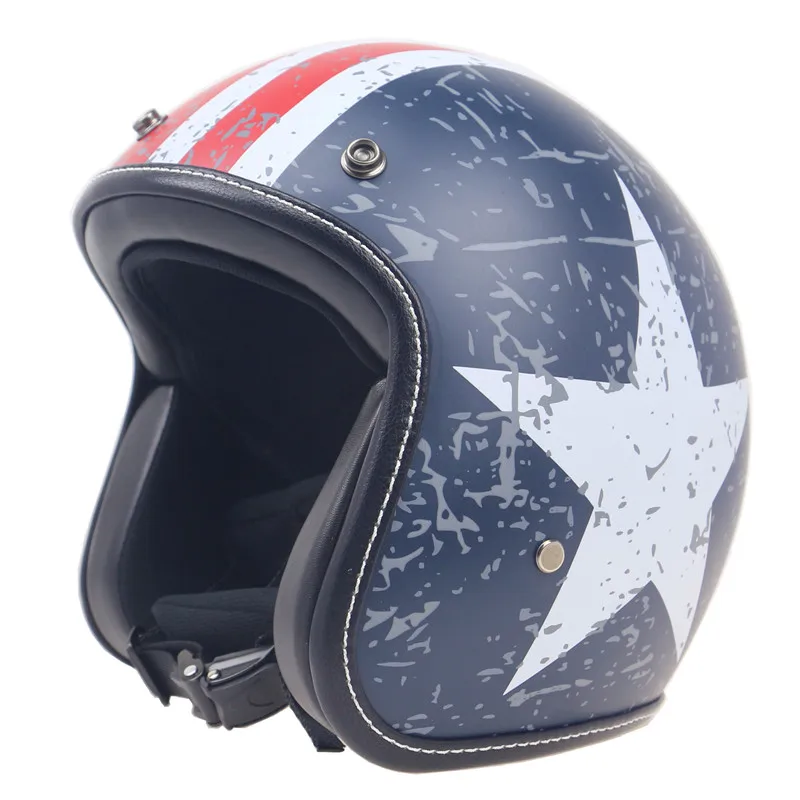 ZR052 серии 3/4 jet мотоциклетный шлем DOT утвержден старинный капитан дизайн с маской