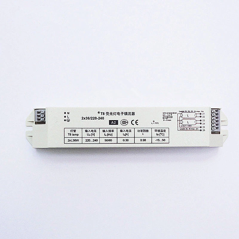 AC220 240V 2X36W instant start elektronische ballast t8, fluorescerende