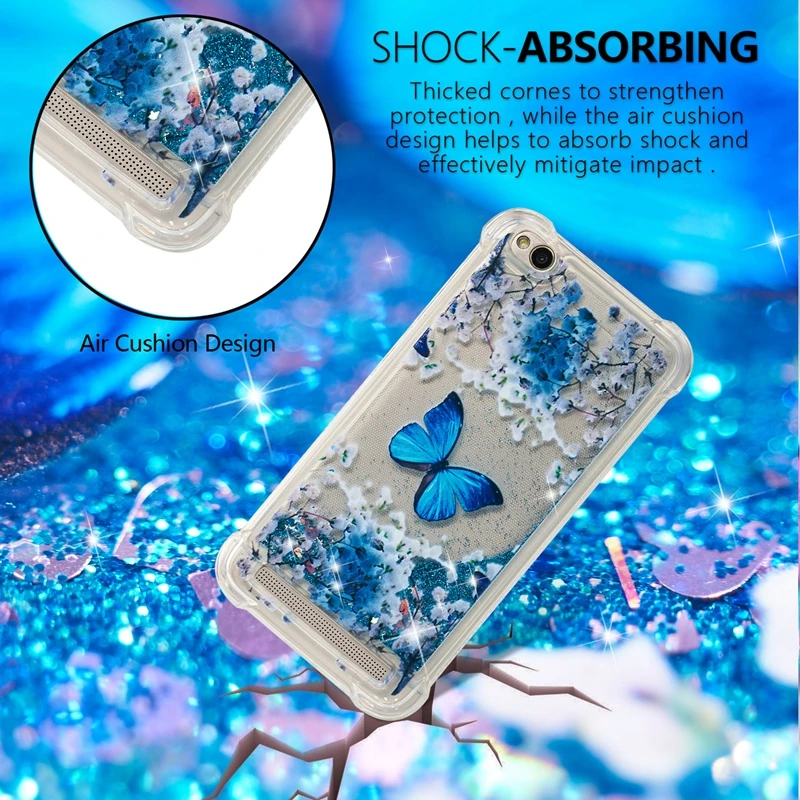 Xiaomi Redmi 5A Case Cartoon Unicorn Liquid Quicksand Shockproof Phone Case on for Funda Xiaomi Redmi 5a 4A Xiomi 4a Case Cover