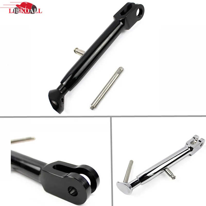 

LJBKOALL Motorcycle CNC Adjustable Kickstand Foot Side Stand Support For Yamaha FZ-07 MT07 2013 2014 2015 2016 2017 Black/Chrome
