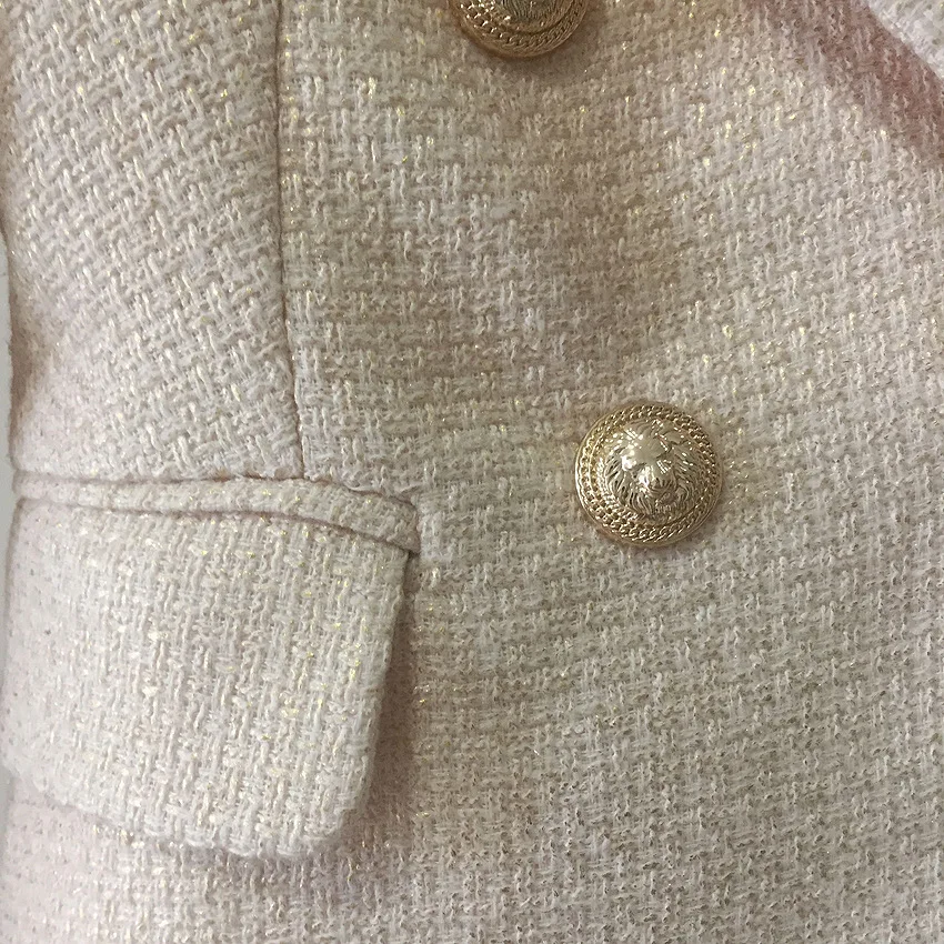 2018 Spring high quality Newest Jacket Women Double Breasted Metal Lion Buttons Golden Slim blazer feminino 2018 Spring high quality Newest Jacket Women Double Breasted Metal Lion Buttons Golden Slim blazer feminino