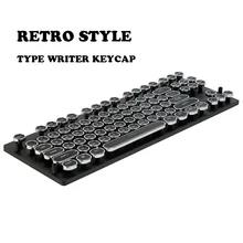 87/108 Teclas ABS Ronda Tecla Clave Retro Typewriter Keycap Steampunk Soñador Personalidad Tecla Clave Para Cable USB Teclado Mecánico