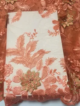 

2019 New Design African Cord Lace Fabric Applique Beads High Quality 2018 Nigerian Lace Fabric For Wedding African Lace Fabric