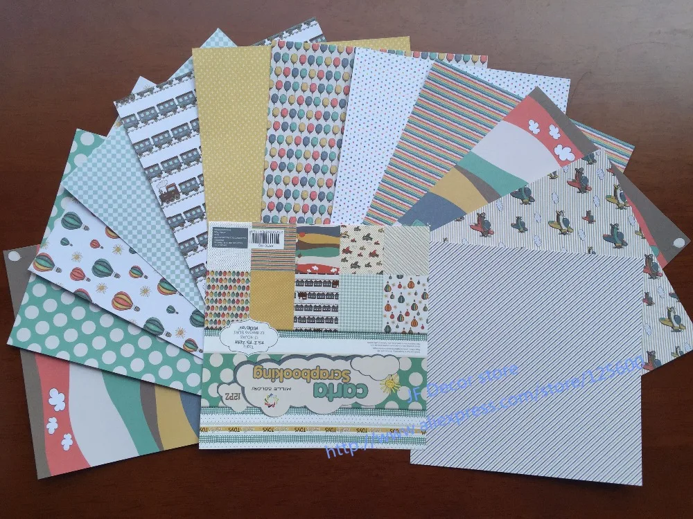 DIY Photo Album Scrapbooking Decorative Papers Air Design 6inches two Side Printed 12pcs/Set