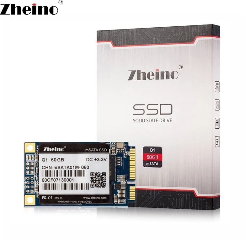 Zheino Q1 твердотельный накопитель mSATA 60 Гб встроенной mSATA3 2D MLC жестких дисков для